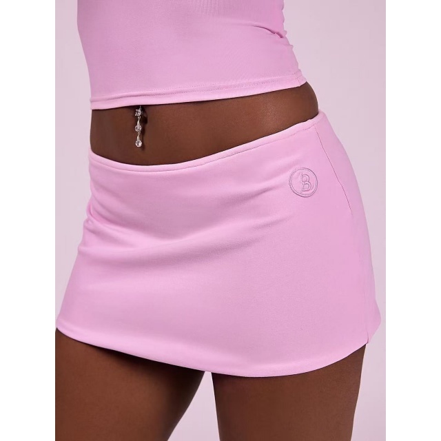 Fashion Fitted High Neck Top Mini Skirt Set