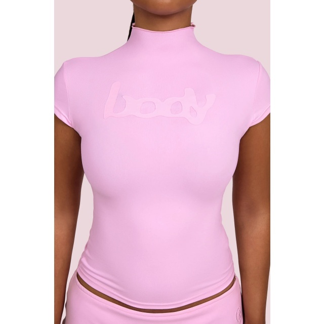 Fashion Fitted High Neck Top Mini Skirt Set