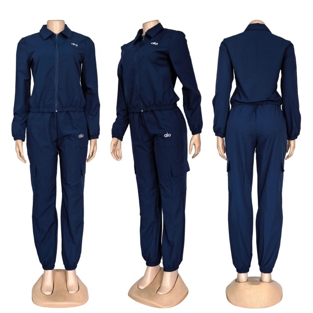 Women Casual Sport Cargo Tracksuit Set