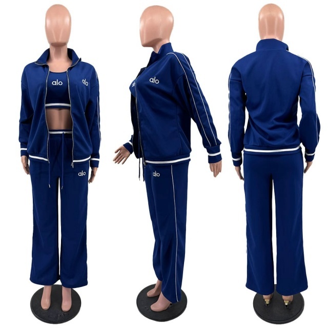 Fall Fashion Women 3 Piece Tracksuit Set