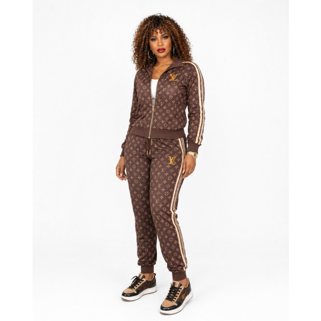 Fall Fashion Striped Women Tracksuit Set