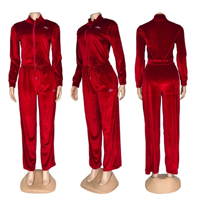 Fall Fashion Velvet Tracksuit Set