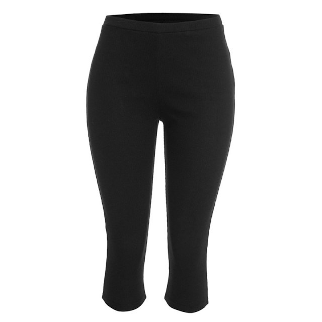 Hollow Out Long Sleeve Top Slim Fitted Cropped Pant Set