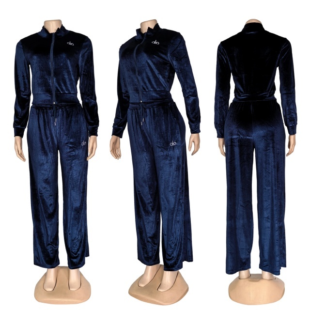 Fall Fashion Velvet Tracksuit Set