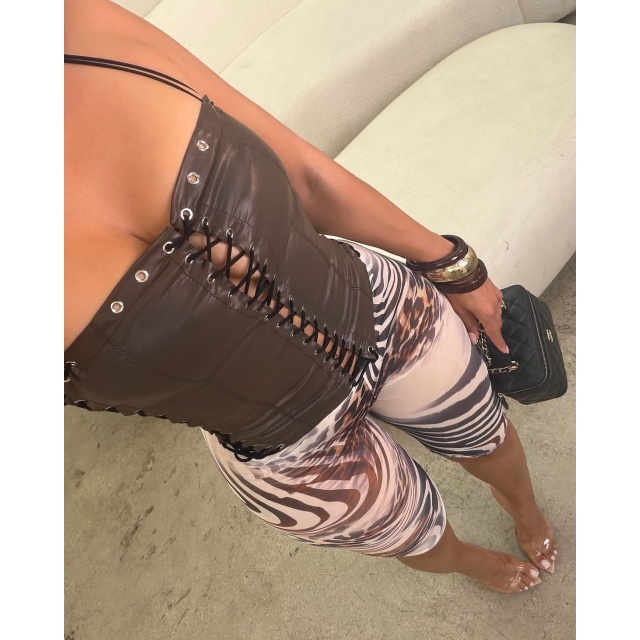 Wild Affair Corset Top Capris Set
