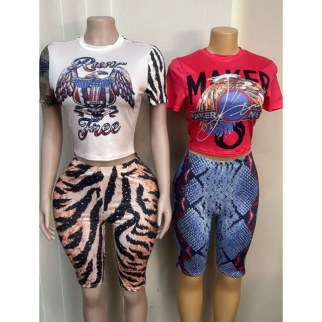 Wild Affair Printed Casual Capris Set