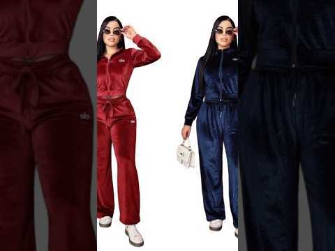 Fall Fashion Velvet Tracksuit Set