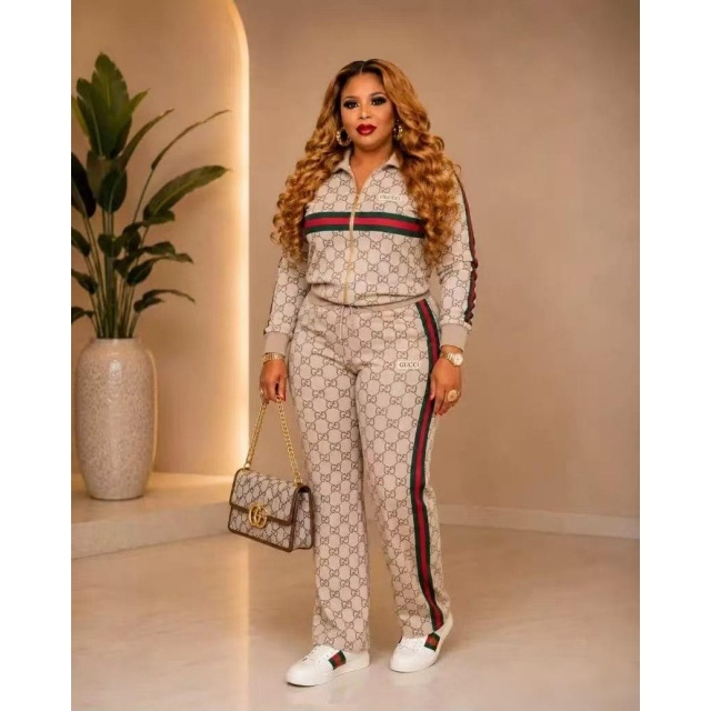 Long Sleeve Striped Casual Jogging Suit