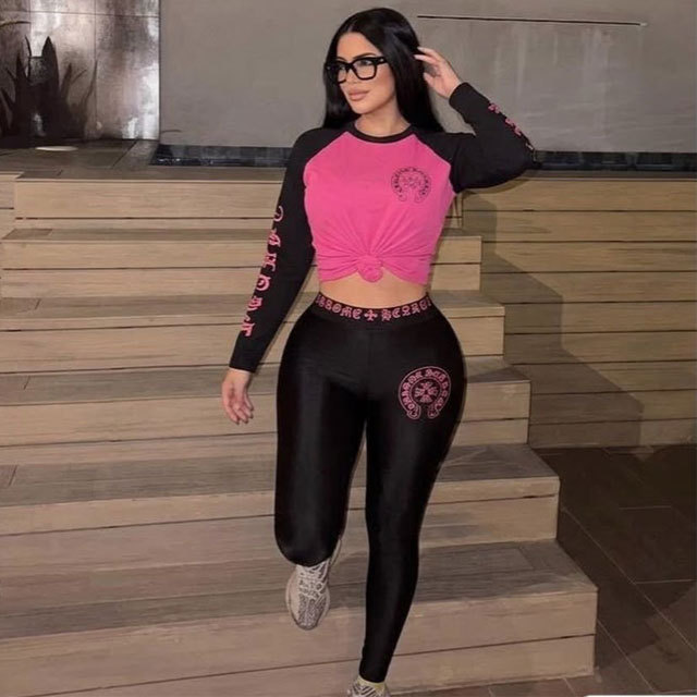 Printed Long Sleeve Women Jogging Suit