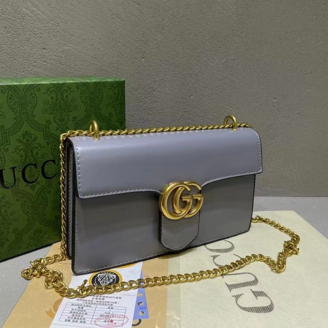 Gold Chained Leather Messenger Bags