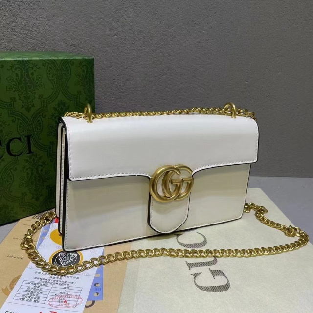 Gold Chained Leather Messenger Bags