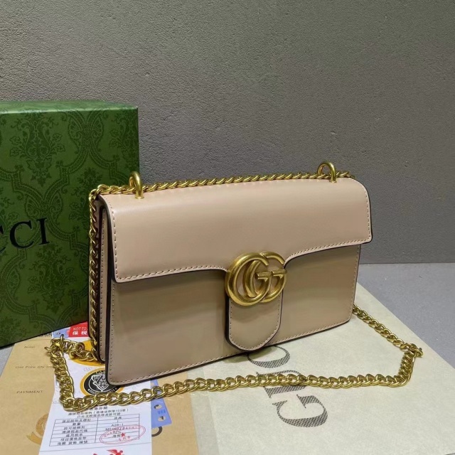 Gold Chained Leather Messenger Bags