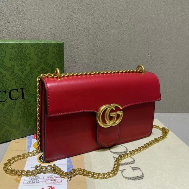 Gold Chained Leather Messenger Bags