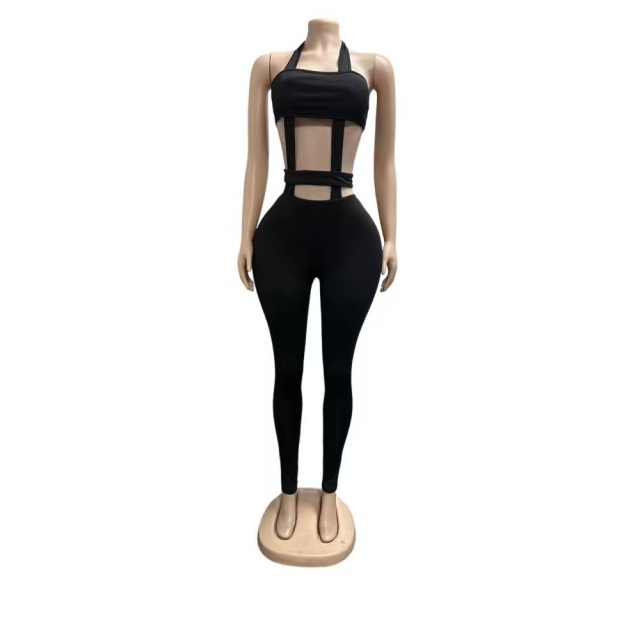 Halter Hollow Out Jumpsuit