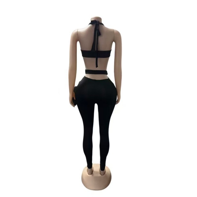 Halter Hollow Out Jumpsuit