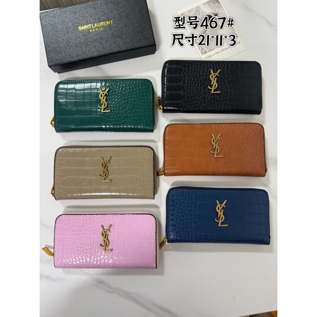 Metal Logo Leather Wallets