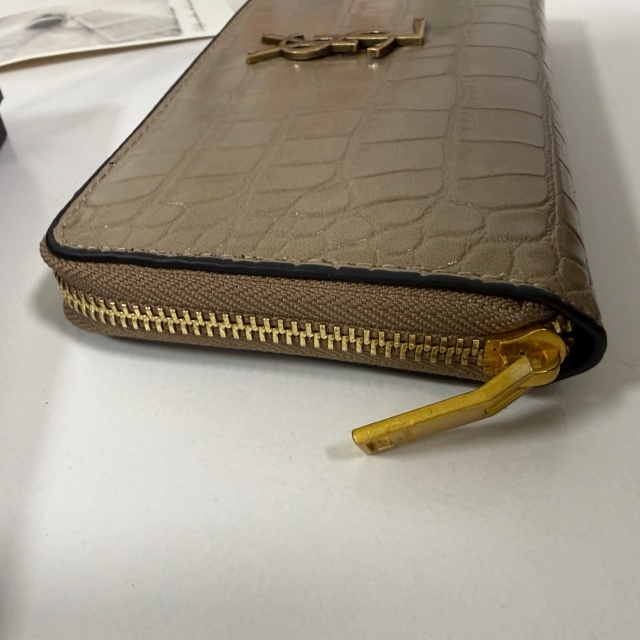 Metal Logo Leather Wallets