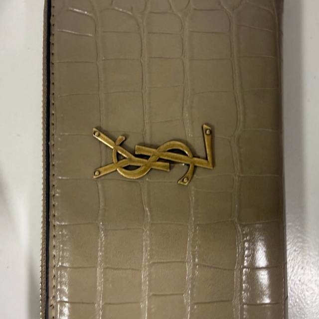 Metal Logo Leather Wallets