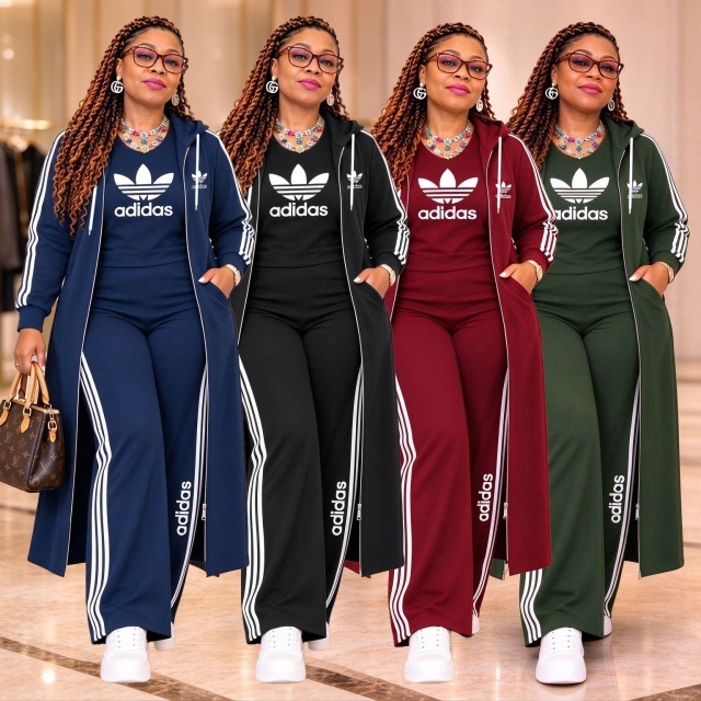 Fashion Printed Women 3 Piece Tracksuit Set