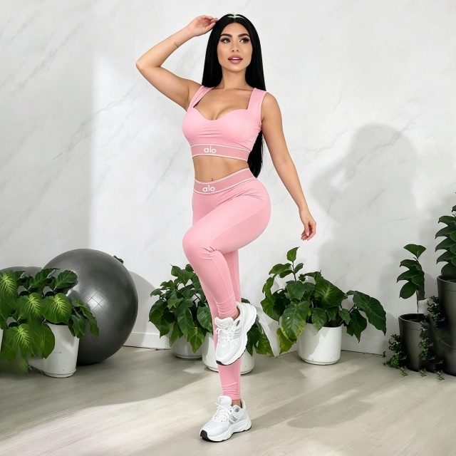 Fashion Women Padded Bra Top Casual Jogging Suit