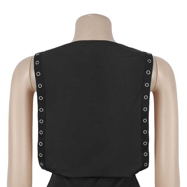 Eyelets Split Out Bodycon Dress