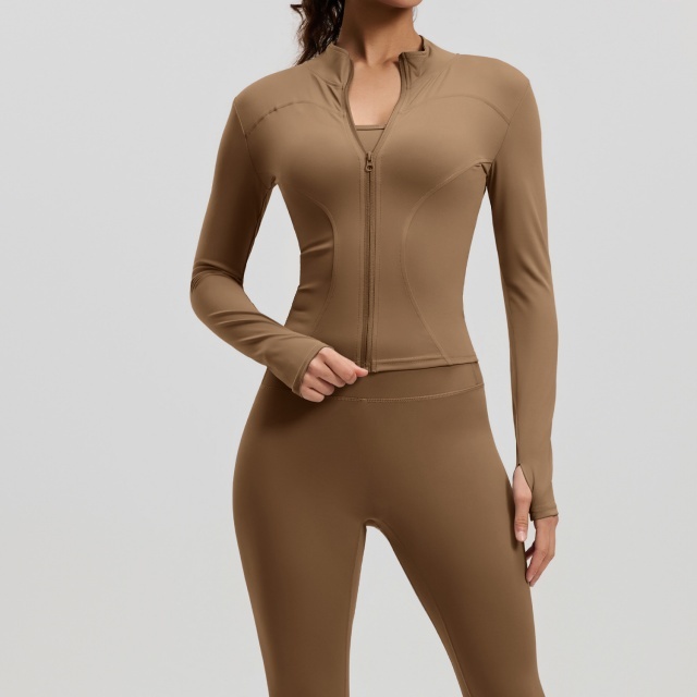 Solid Color High Elastic Activewear Pant Set