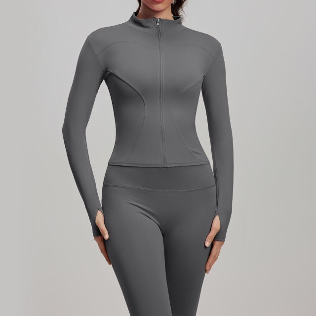 Solid Color High Elastic Activewear Pant Set
