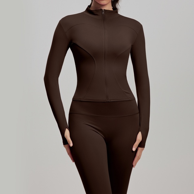 Solid Color High Elastic Activewear Pant Set