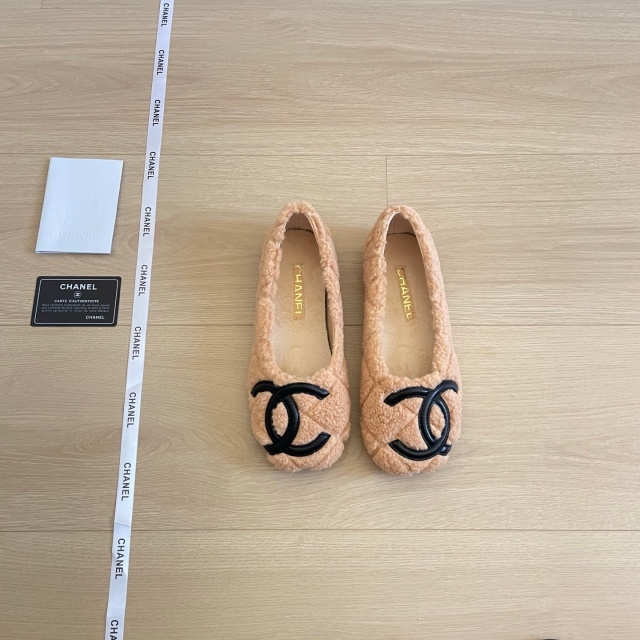 Quilted Fuzzy Teddy Ballet Flats Women Slip On Plush Flat Shoes