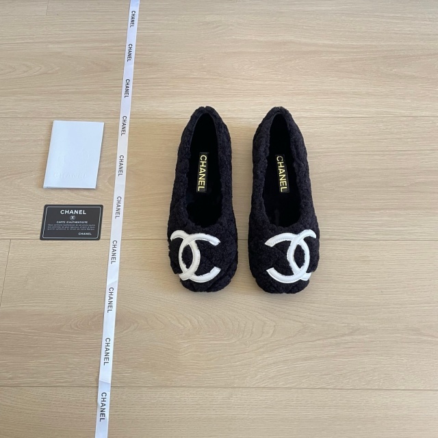 Quilted Fuzzy Teddy Ballet Flats Women Slip On Plush Flat Shoes