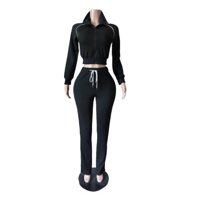 Fall Must-have Hooded Sweatshirt Slim Pant Set