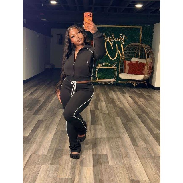 Fall Must-have Hooded Sweatshirt Slim Pant Set