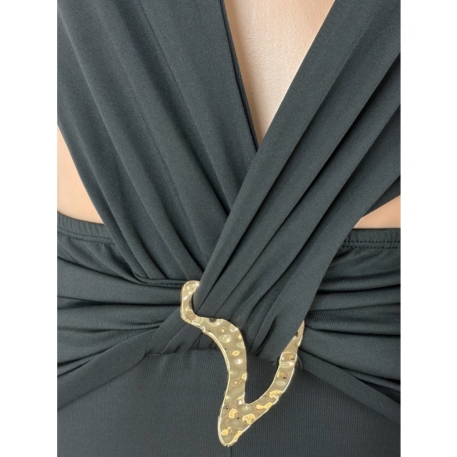 Deep V Hollow Out Backless Jumpsuit