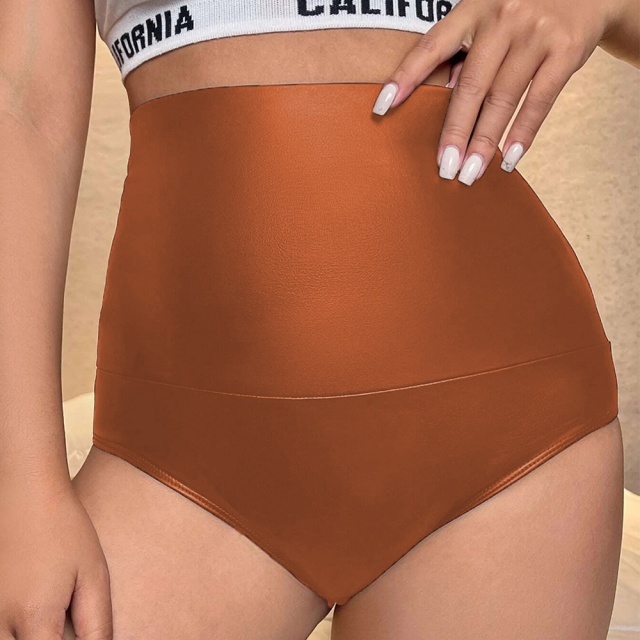 PU Leather Triangle Shorts