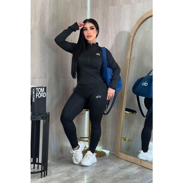 Zipper Long Sleeve High Waist Jogging Suit