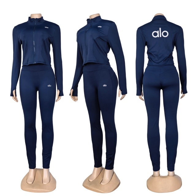 Zipper Long Sleeve High Waist Jogging Suit
