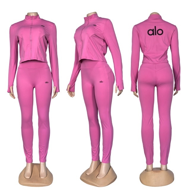 Zipper Long Sleeve High Waist Jogging Suit