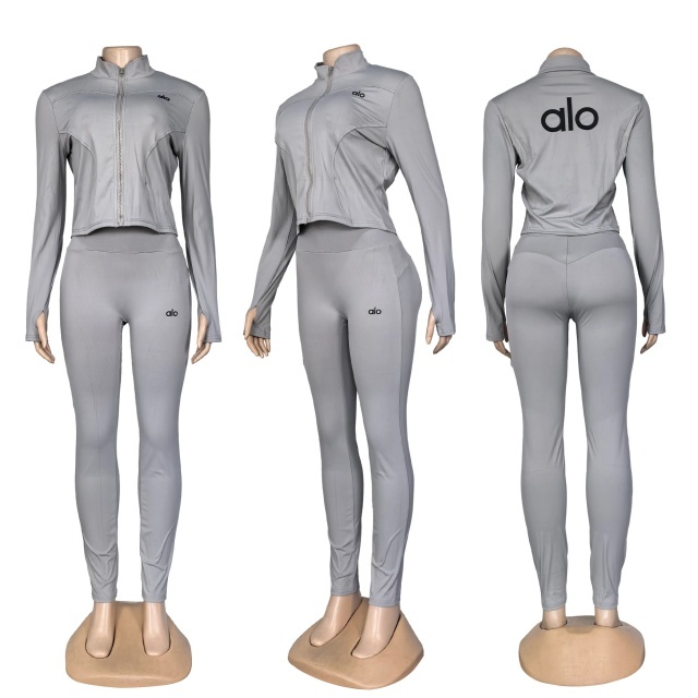 Zipper Long Sleeve High Waist Jogging Suit