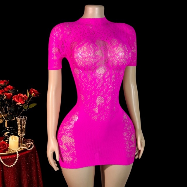 See Through Mesh Bodycon Lingerie Dress