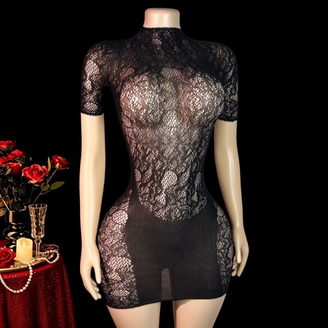 See Through Mesh Bodycon Lingerie Dress