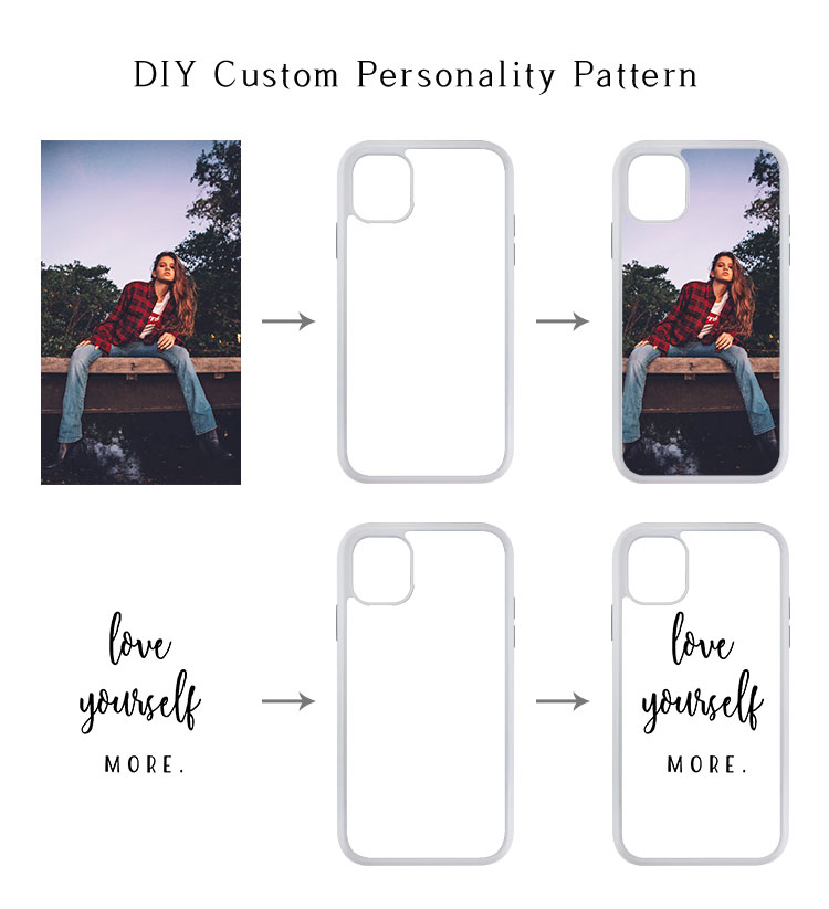 Download Sublimation Blank DIY 2d 2in1 Phone Case For iPhone 11 Pro Max