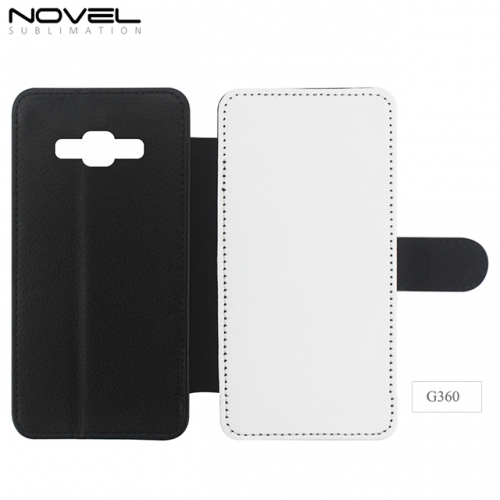 Sublimation Blank 2D PU Leather Filp Wallet For Galaxy G360