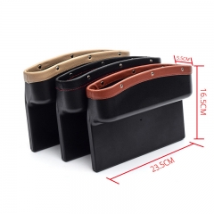 Car Seat Crevice Pockets 3 Color PU Leather Leak-Proof Storage Box Car Organizer Universal Car Seat Side Gap Pocket