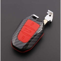 Key ShellKey Shell for Automotive Carbon Fiber Car Key Cover Case 3 Buttons For Peugeot 3008/508/2008 For Citroen C4l/ds6/c6/ds5