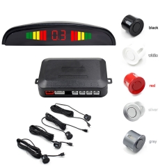 Car Led Parking Sensor Parktronic Display 4 Sensors Reverse Backup Assistance Radar Detector Light Heart Monitor System