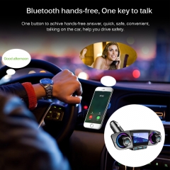 YIJ Power ON OFF Bluetooth 4.0 FM Transmitter Modulator Handsfree Car Kit TF USB Music AUX Audio MP3 Player