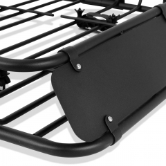 64 Inch Universal Black Roof Rack Cargo with Extension Car Top Luggage Holder Carrier Basket SUV Storage Black