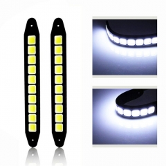 2pcs 20W LED 12V Daytime Running Light DRL COB Strip Lamp Fog Car Waterproof