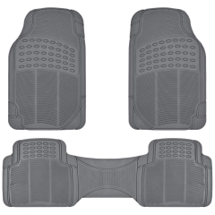 Car Floor Mats for All Weather Rubber Heavy Duty Protection Auto SUV Van 3 PCS