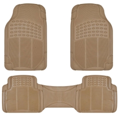 Car Floor Mats for All Weather Rubber Heavy Duty Protection Auto SUV Van 3 PCS